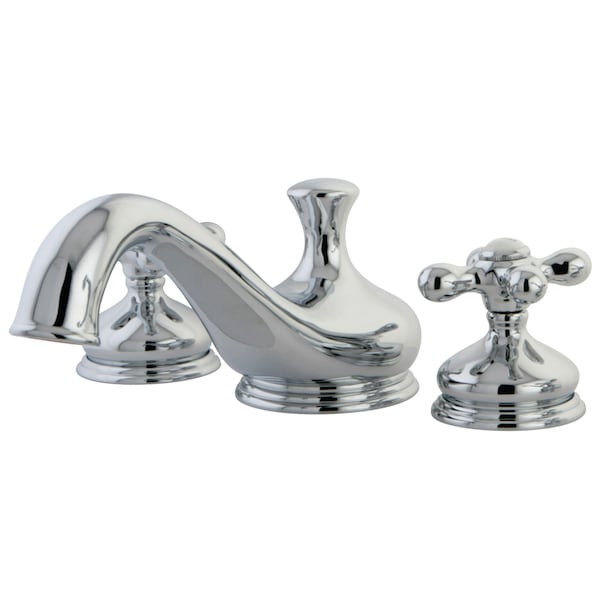 Roman Tub Faucet, Polished Chrome, Deck Mount