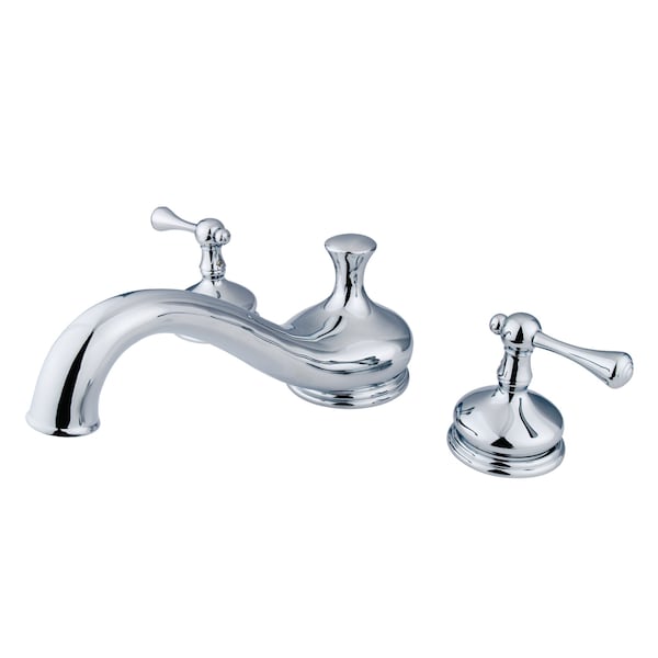 Roman Tub Faucet, Polished Chrome, Deck Mount