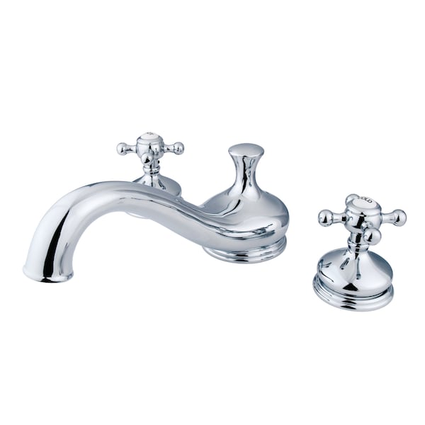Roman Tub Faucet, Polished Chrome, Deck Mount