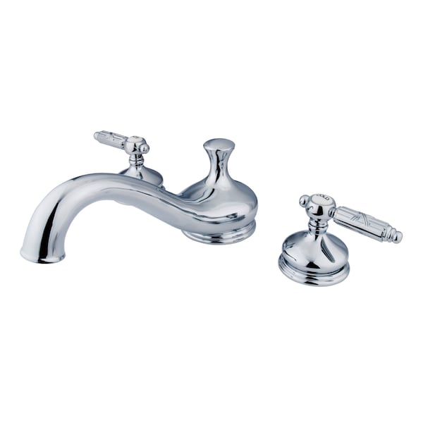 Roman Tub Faucet, Polished Chrome, Deck Mount