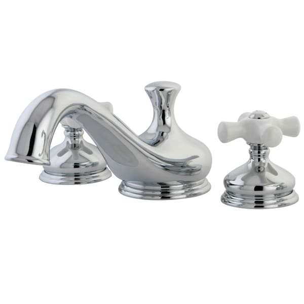 Roman Tub Faucet, Polished Chrome, Deck Mount