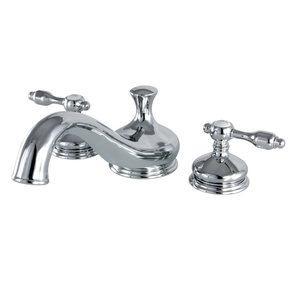 Roman Tub Faucet, Polished Chrome, Deck Mount