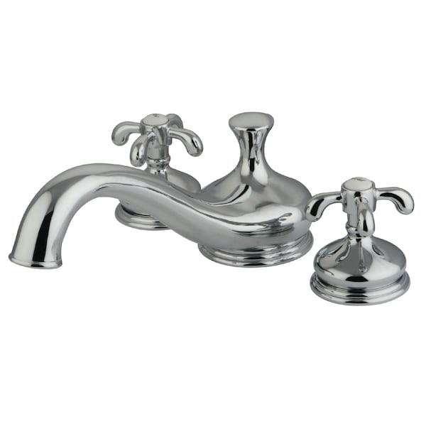 Roman Tub Faucet, Polished Chrome, Deck Mount