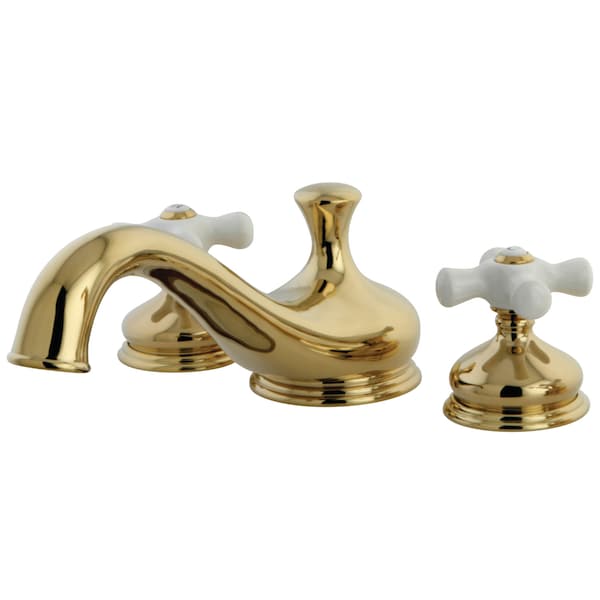 KS3332PX Roman Tub Filler Porcelain Cross Handle