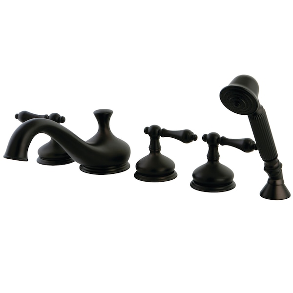 Roman Tub Faucet, Oil Rubbed Bronze, Deck Mount
