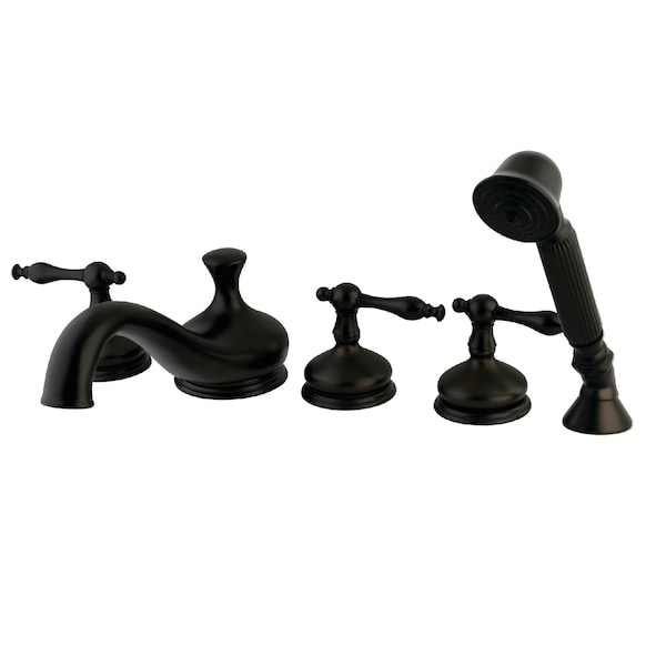 Roman Tub Faucet, Oil Rubbed Bronze, Deck Mount