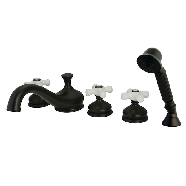 Roman Tub Faucet, Oil Rubbed Bronze, Deck Mount