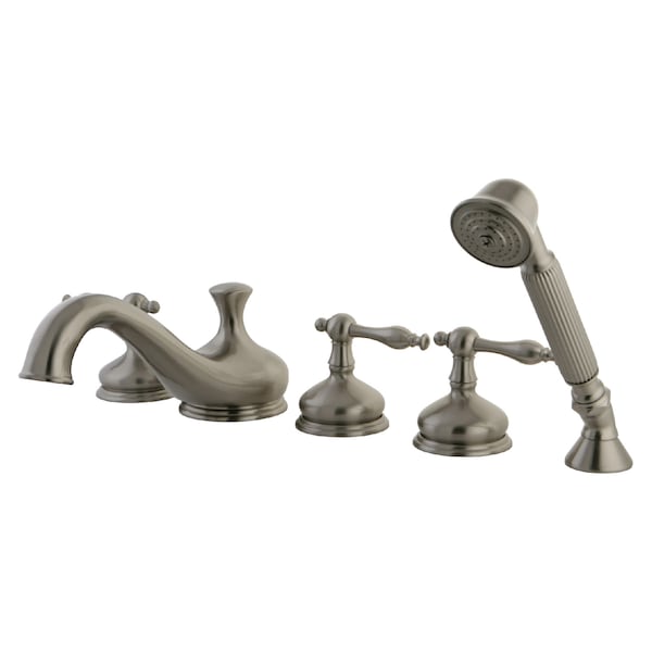 Roman Tub Faucet, Brushed Nickel, Deck Mount