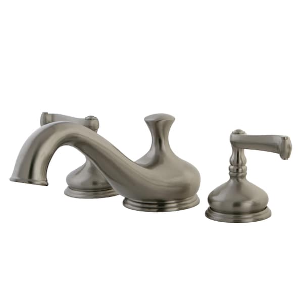 Roman Tub Faucet, Brushed Nickel, Deck Mount
