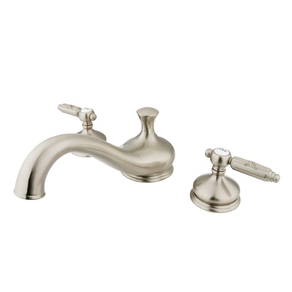 Roman Tub Faucet, Brushed Nickel, Deck Mount