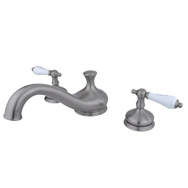 Roman Tub Faucet, Brushed Nickel, Deck Mount