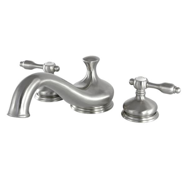 Roman Tub Faucet, Brushed Nickel, Deck Mount