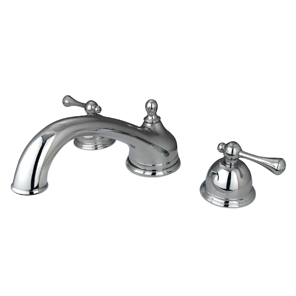 Roman Tub Faucet, Polished Chrome, Deck Mount