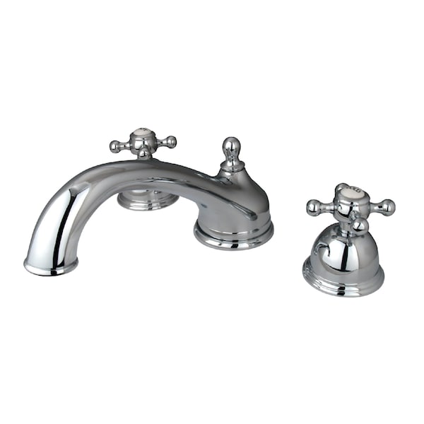 Roman Tub Faucet, Polished Chrome, Deck Mount