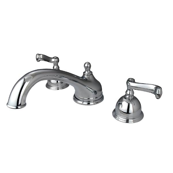 Roman Tub Faucet, Polished Chrome, Deck Mount