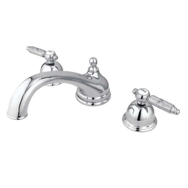 Roman Tub Faucet, Polished Chrome, Deck Mount