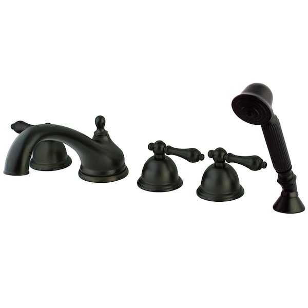 Roman Tub Faucet, Oil Rubbed Bronze, Deck Mount