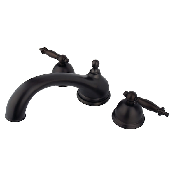 Roman Tub Faucet, Oil Rubbed Bronze, Deck Mount
