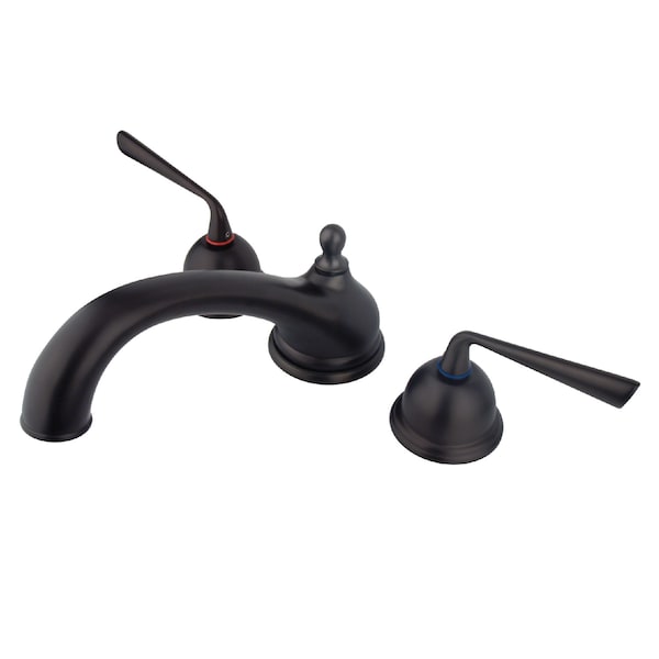 Roman Tub Faucet, Oil Rubbed Bronze, Deck Mount