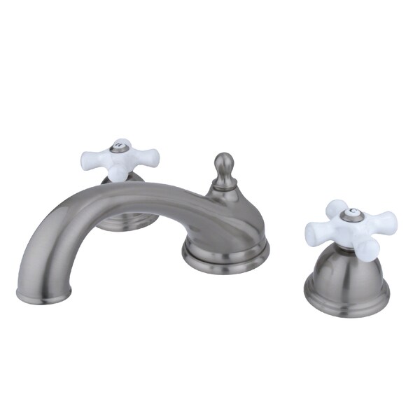 Roman Tub Faucet, Brushed Nickel, Deck Mount