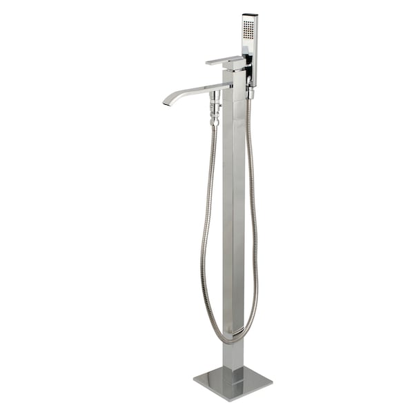 Freestanding Tub Faucet, Polished Chrome, Freestanding