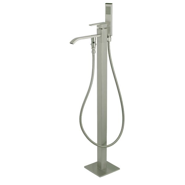 Freestanding Tub Faucet, Brushed Nickel, Freestanding