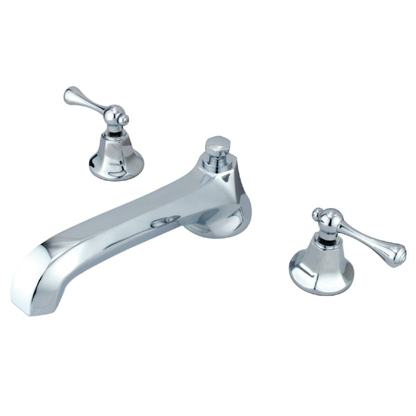 Roman Tub Faucet, Polished Chrome, Deck Mount
