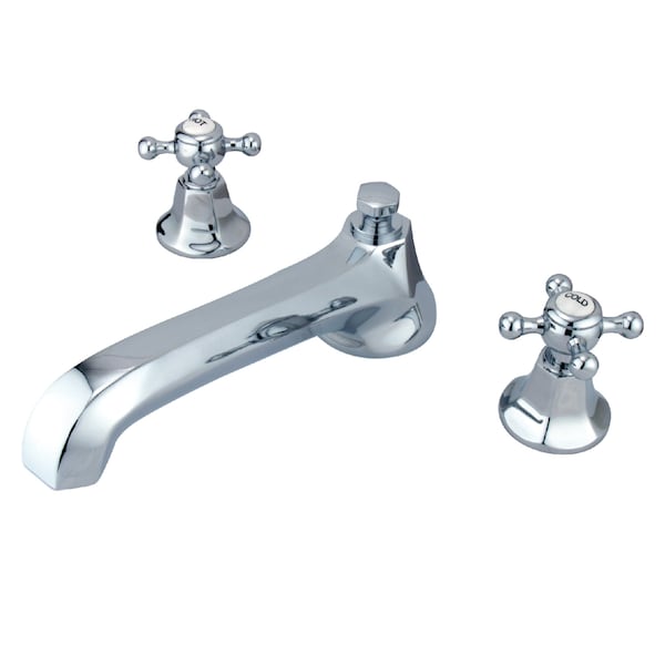 Roman Tub Faucet, Polished Chrome, Deck Mount