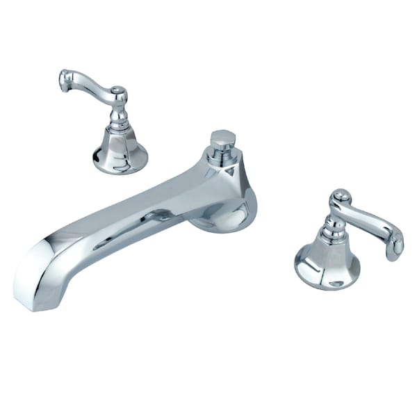 Roman Tub Faucet, Polished Chrome, Deck Mount