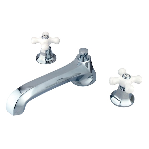 KS4301PX Roman Tub Filler Porcelain Cross Handle