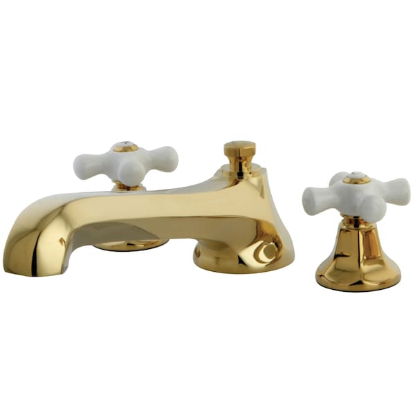 KS4302PX Roman Tub Filler Porcelain Cross Handle