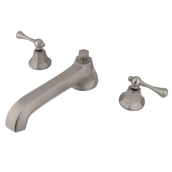 Roman Tub Faucet, Brushed Nickel, Deck Mount