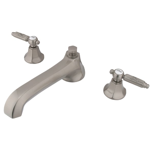 Roman Tub Faucet, Brushed Nickel, Deck Mount