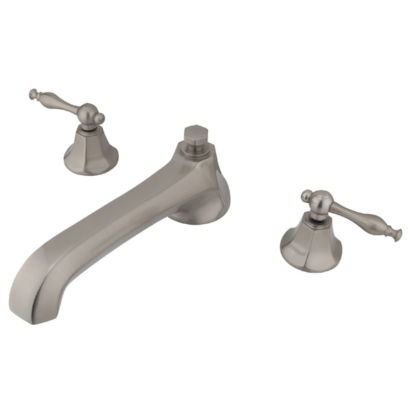 Roman Tub Faucet, Brushed Nickel, Deck Mount