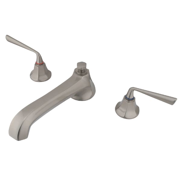 Roman Tub Faucet, Brushed Nickel, Deck Mount