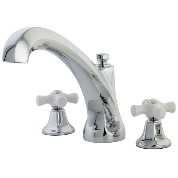 KS4321PX Roman Tub Filler Porcelain Cross Handle