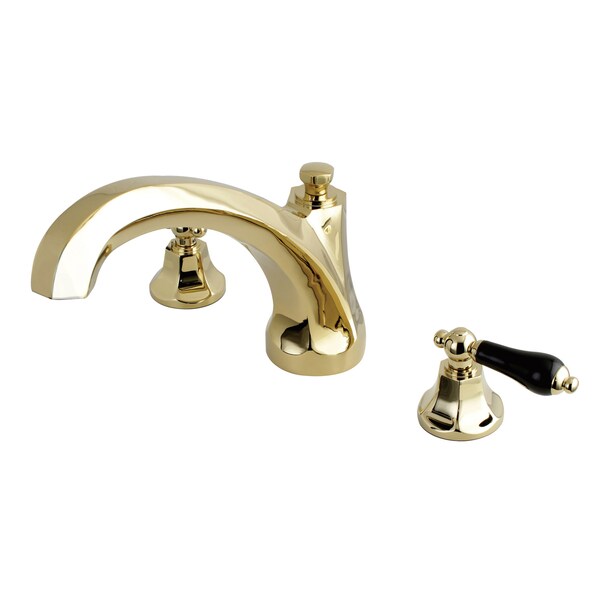 Roman Tub Faucet, Polished Brass, Deck Mount
