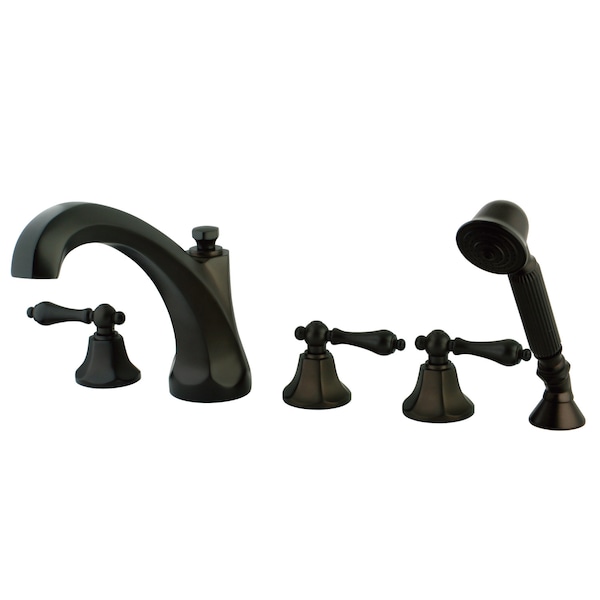 Roman Tub Faucet, Oil Rubbed Bronze, Deck Mount