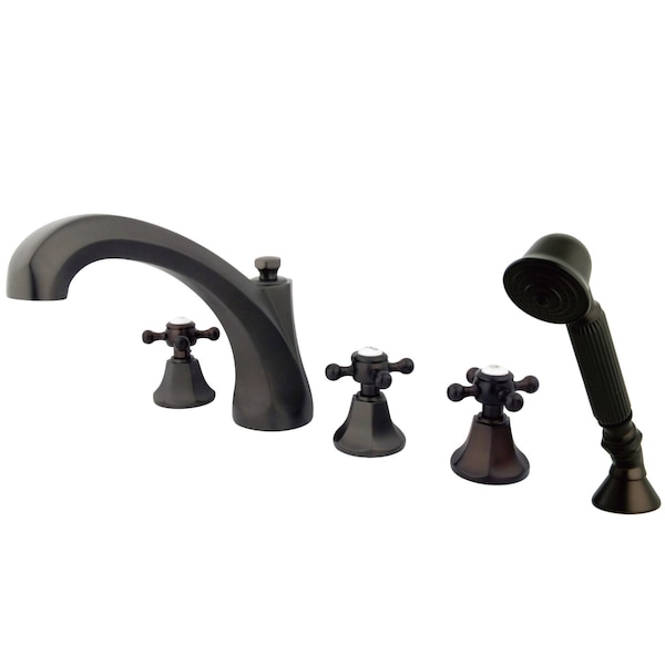 Roman Tub Faucet, Oil Rubbed Bronze, Deck Mount