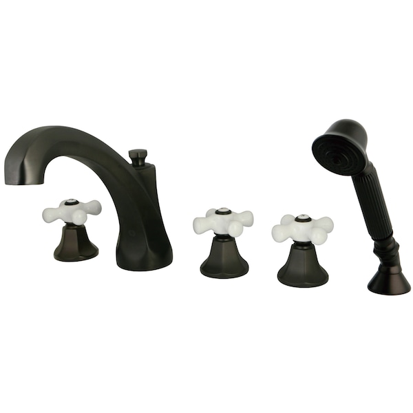 Roman Tub Faucet, Oil Rubbed Bronze, Deck Mount