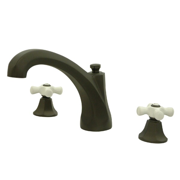 KS4325PX Roman Tub Filler Porcelain Cross Handle