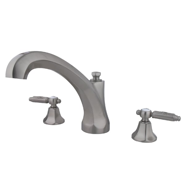 Roman Tub Faucet, Brushed Nickel, Deck Mount