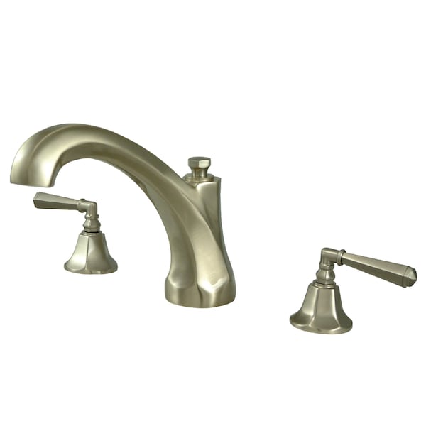 Roman Tub Faucet, Brushed Nickel, Deck Mount