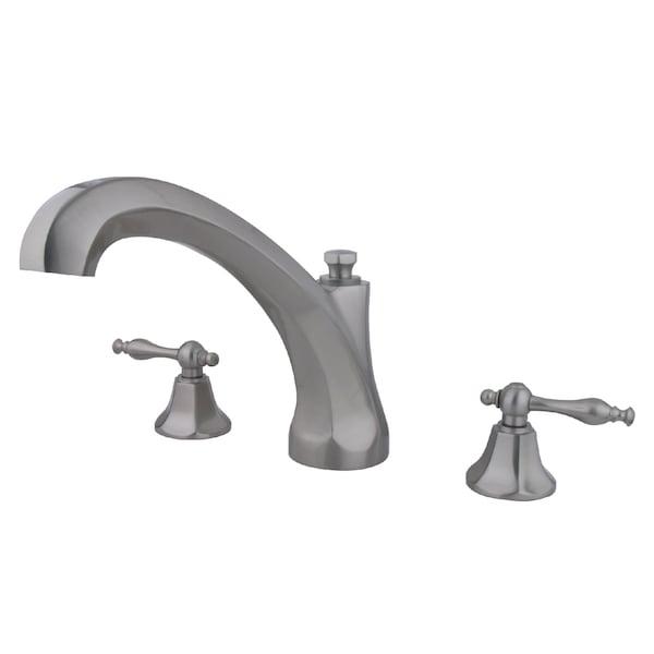 Roman Tub Faucet, Brushed Nickel, Deck Mount
