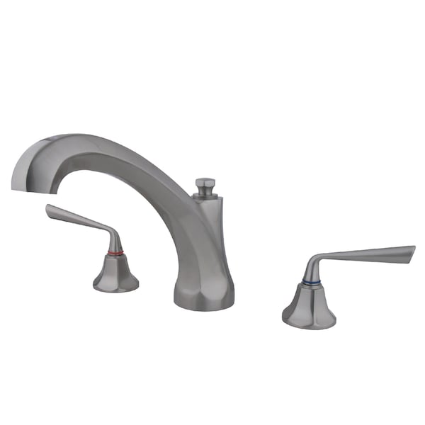Roman Tub Faucet, Brushed Nickel, Deck Mount