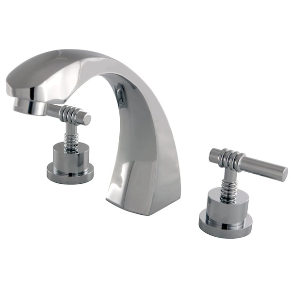 Roman Tub Faucet, Polished Chrome, Deck Mount