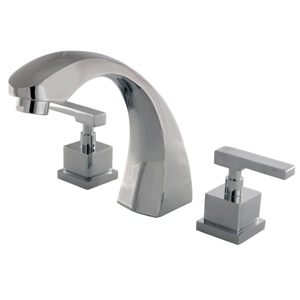 Roman Tub Faucet, Polished Chrome, Deck Mount