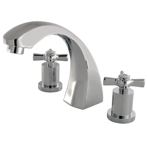 Roman Tub Faucet, Polished Chrome, Deck Mount
