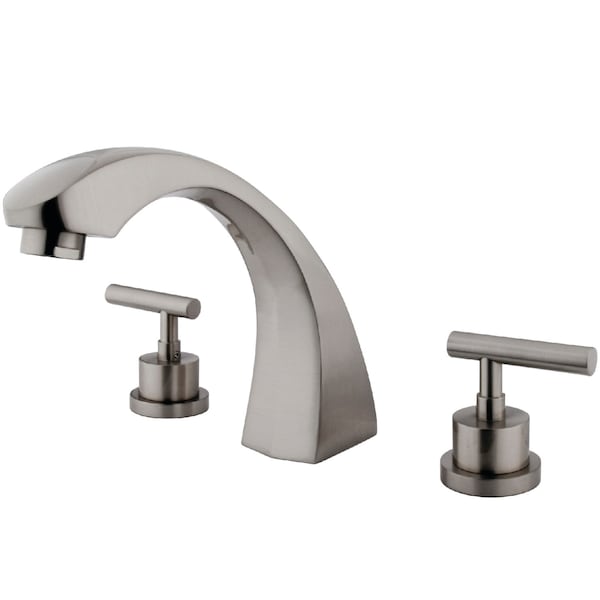 Roman Tub Faucet, Brushed Nickel, Deck Mount