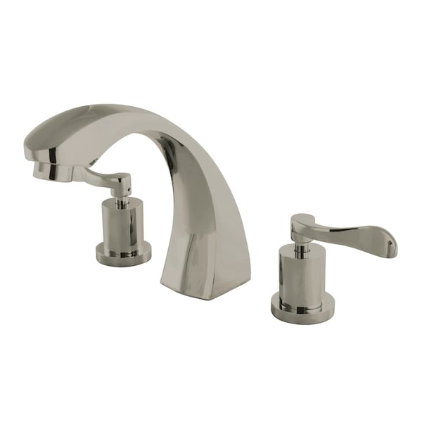 Roman Tub Faucet, Brushed Nickel, Deck Mount